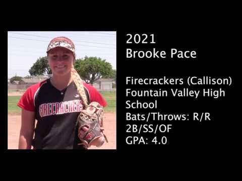 Brooke Pace 2021 2B/SS/OF Firecrackers Callison